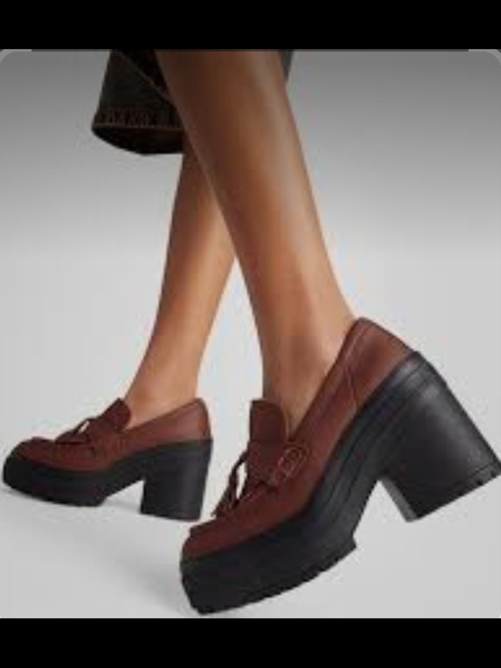 Chuck Taylor Converse Platform Block Heel Loafers SZ 7.5, These Run Small**